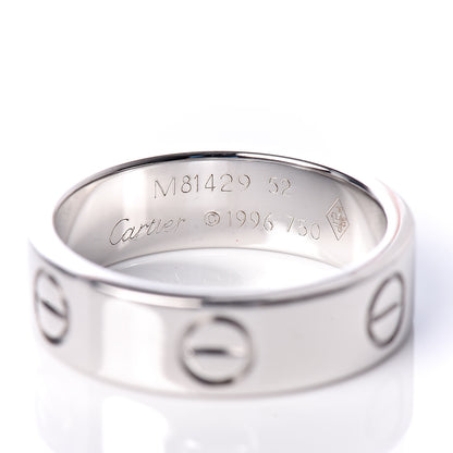 Cartier 18K White Gold 5.5mm LOVE Ring 52 6 4 of 4
