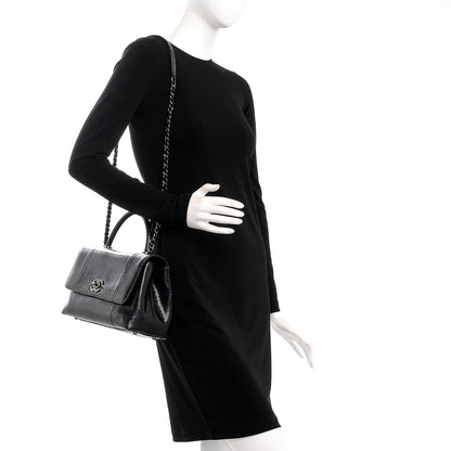 Chanel Lizard Medium Coco Handle Flap Black 2 of 9