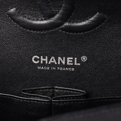 Chanel Crumpled Calfskin Quilted Medium Double Flap So Black 7 of 16