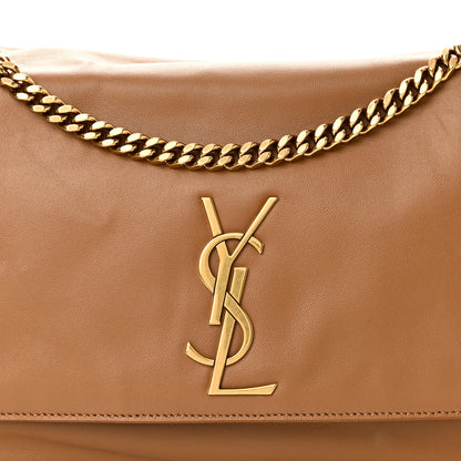 Saint Laurent Smooth Calfskin Suede Medium Reversible Monogram Kate Satchel Light Ochre 10 of 14