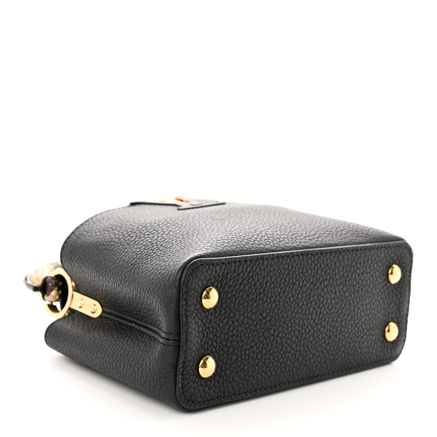 Louis Vuitton Taurillon Snakeskin Mini Capucines Black 4 of 12