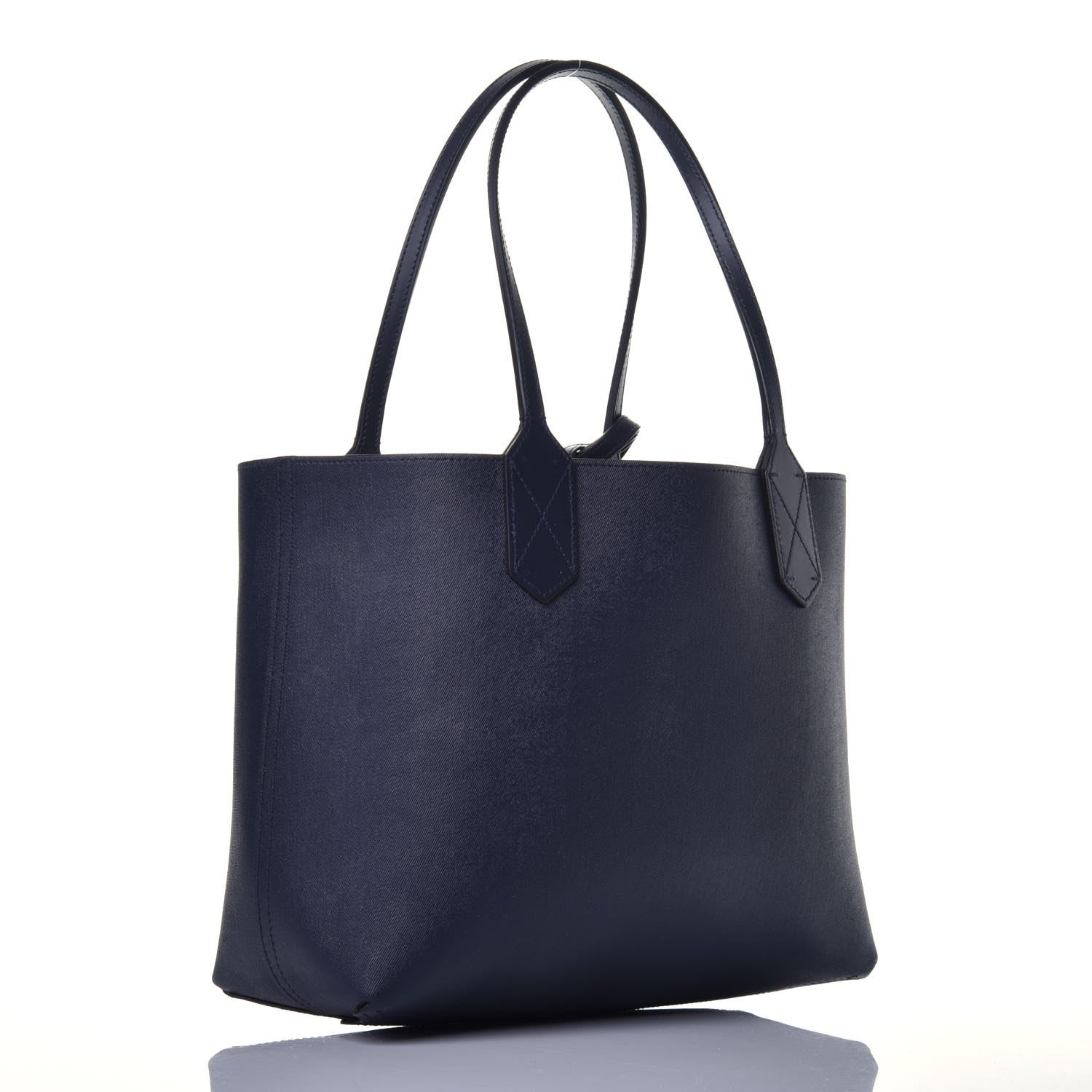 Gucci GG Supreme Monogram Blooms Small Reversible Tote Beige Blue Navy 5 of 14