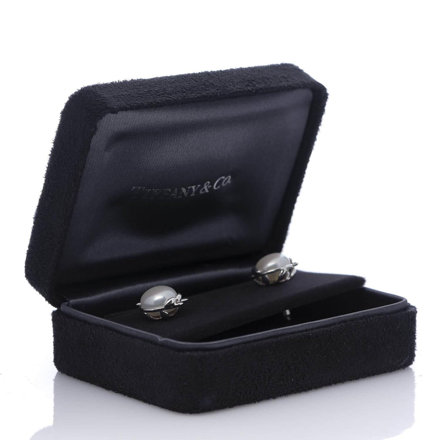 Tiffany Sterling Silver Pearl Paloma Picasso Olive Leaf Earrings 4 of 4