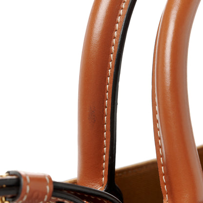 Celine Triomphe Canvas Calfskin Mini Vertical Cabas Tan 10 of 10