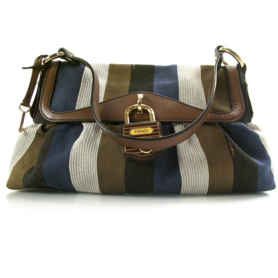 Fendi Pequin Large Chef Shoulder Bag Multicolor 1 of 11