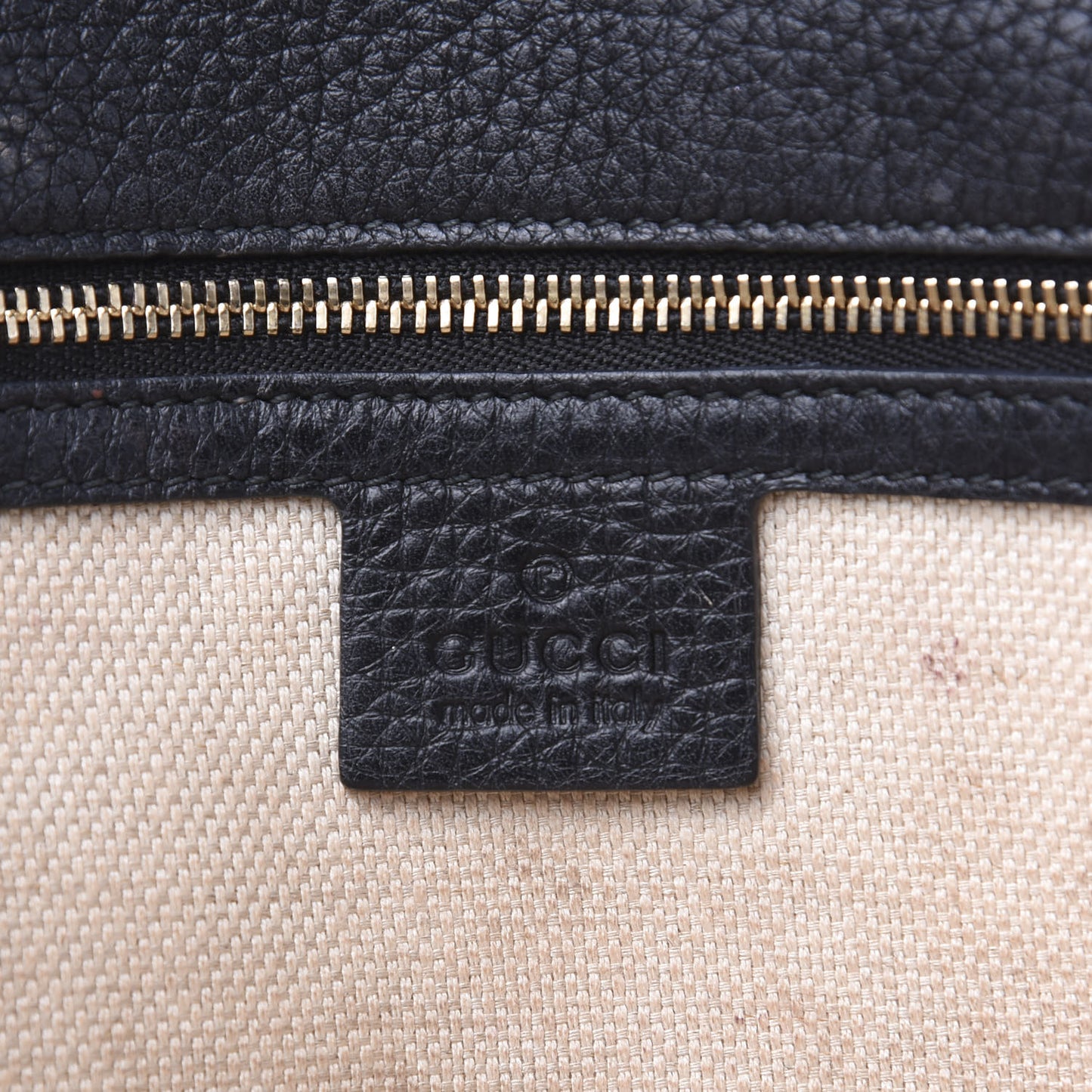 Pebbled Calfskin Medium Soho Clutch Black