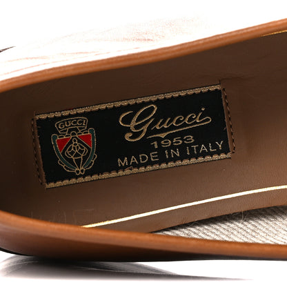 Gucci Betis Glamour Calfskin Womens 1953 Horsebit Loafers 39 Brown Sugar 7 of 9