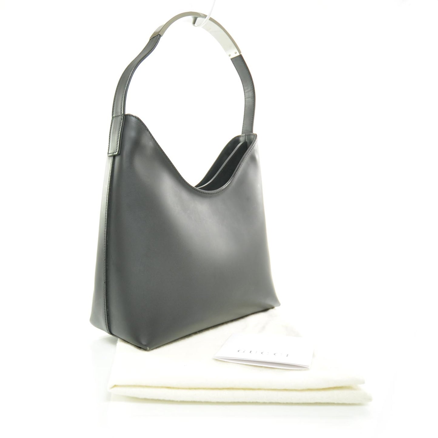 Matte Leather Hobo Black