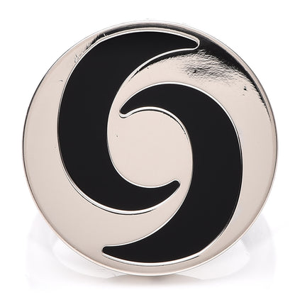 Bulgari Stainless Steel 18K White Gold Black Onyx Optical Illusion Ring 60 9 6 of 7