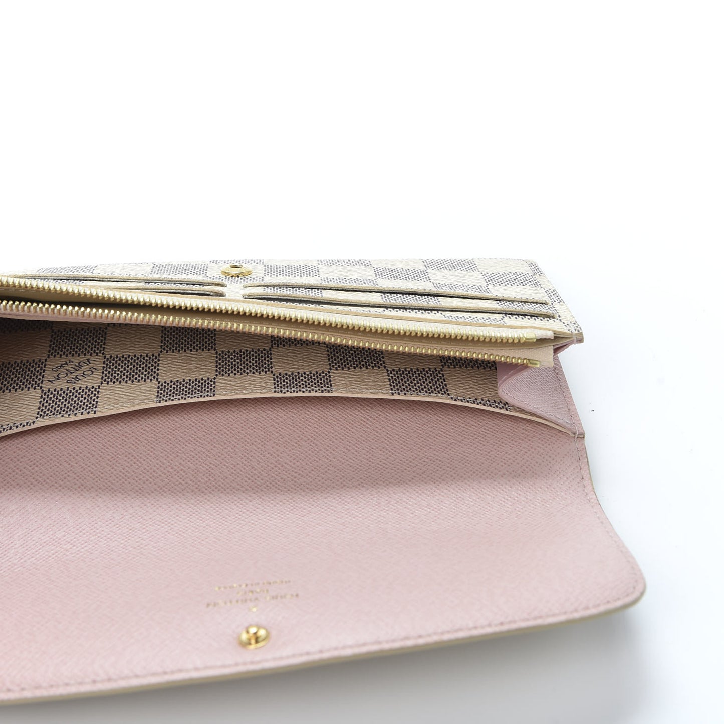 Damier Azur Emilie Wallet Rose Ballerine