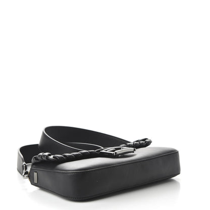 Fendi Vitello Dolce Lace Up Baguette Black 4 of 9