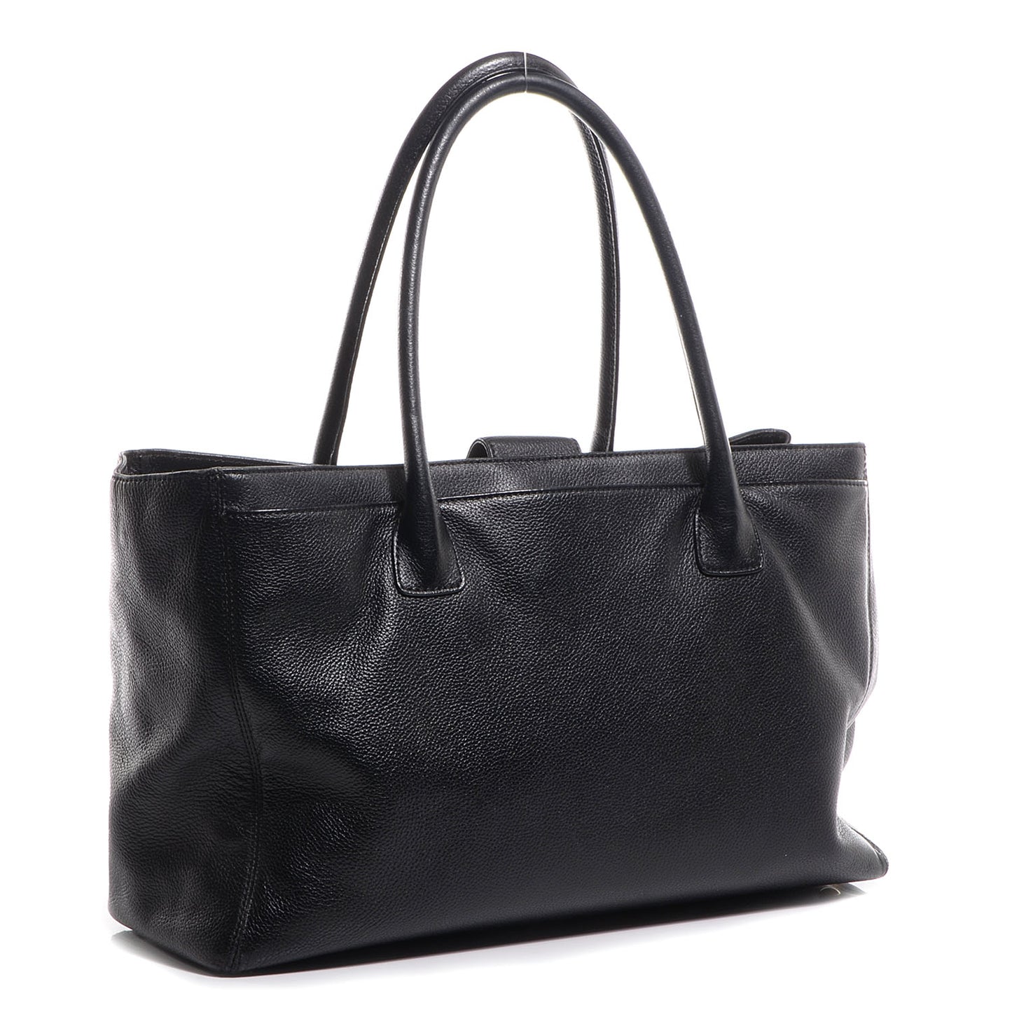 Calfskin Cerf Shopper Tote Black