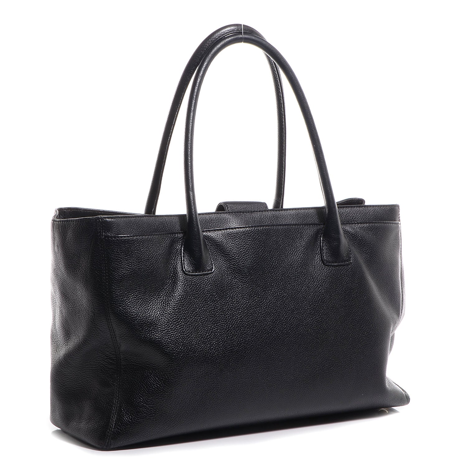 Chanel Calfskin Cerf Shopper Tote Black 3 of 7