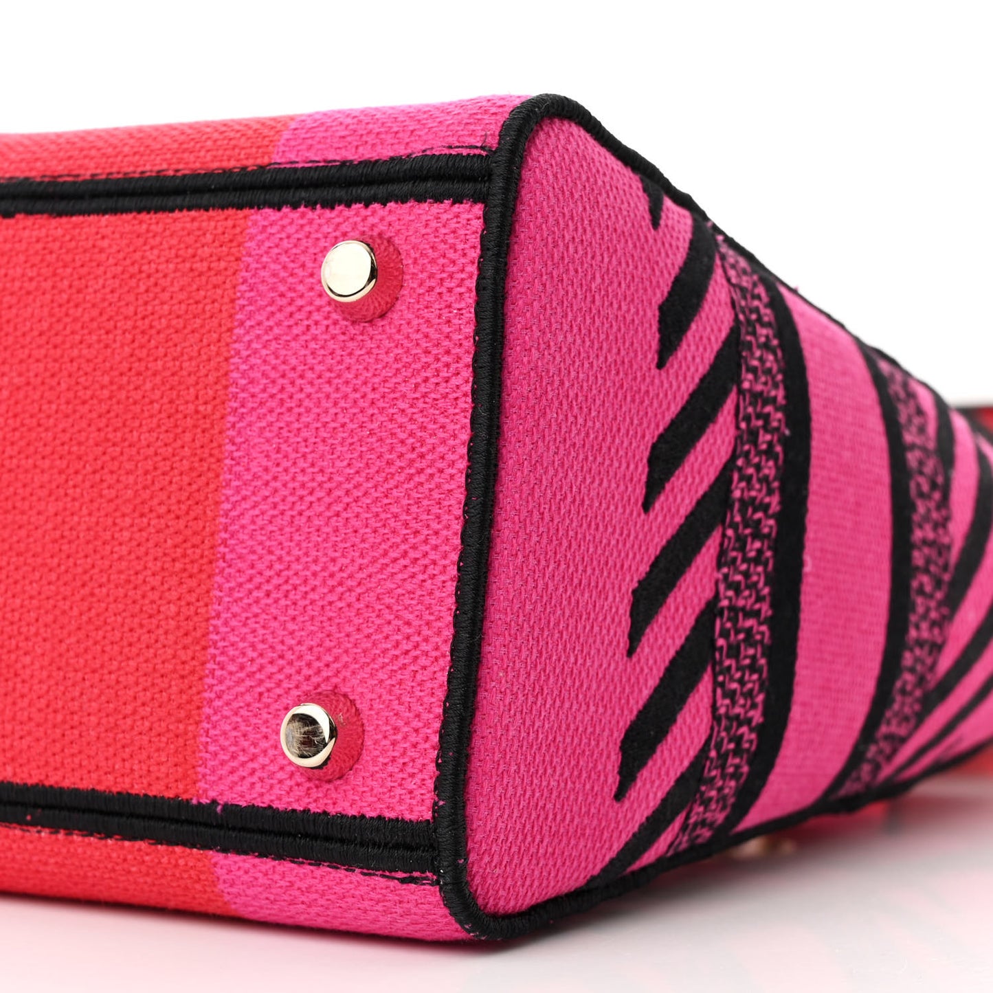 Canvas Embroidered Flower Pop Medium Lady D-Lite Red Pink