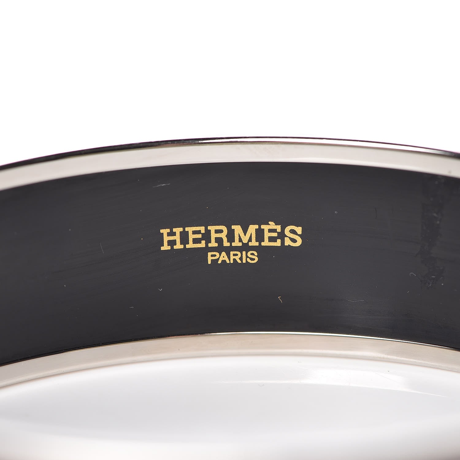 Hermes Enamel Printed Wide Caleche Bracelet 70 Bourgogne 4 of 5