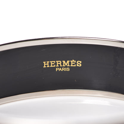 Hermes Enamel Printed Wide Caleche Bracelet 70 Bourgogne 4 of 5
