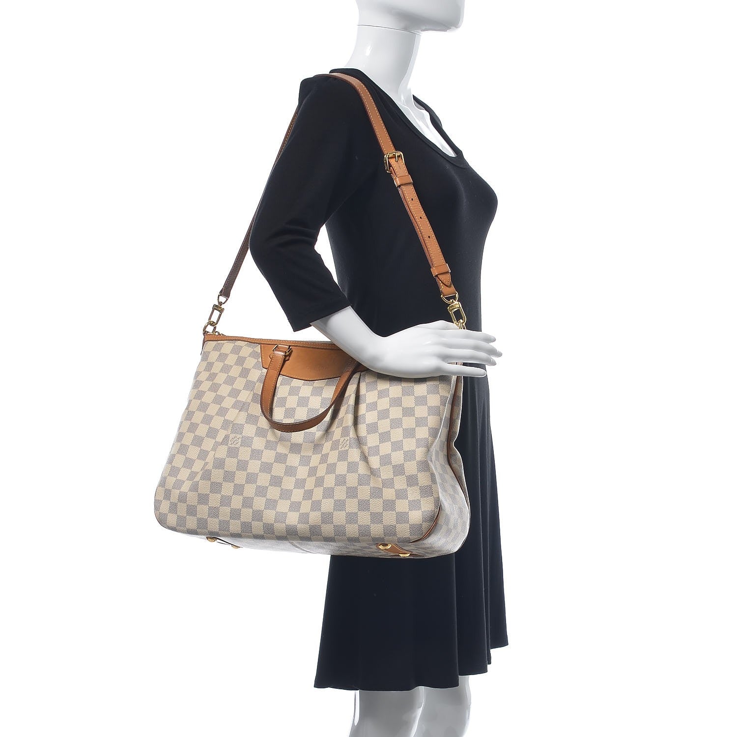Louis Vuitton Damier Azur Siracusa GM 2 of 21