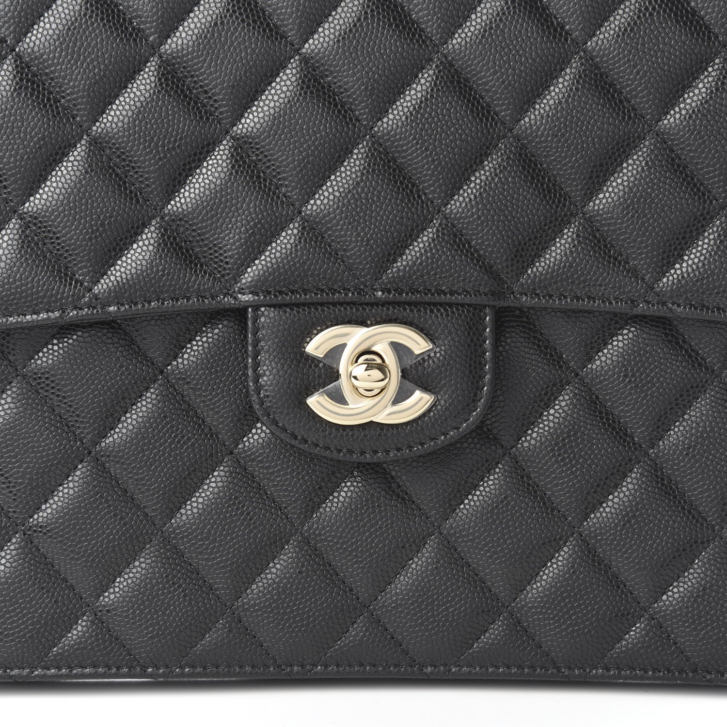 Chanel Caviar Quilted Square Flap Clutch Black 10 of 11