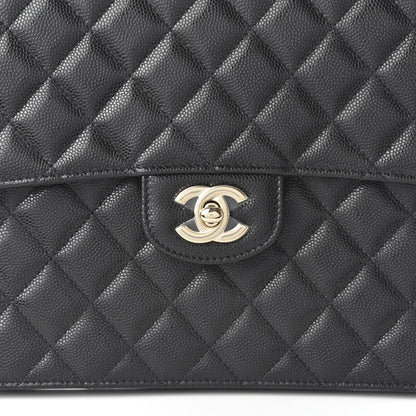 Chanel Caviar Quilted Square Flap Clutch Black 10 of 11
