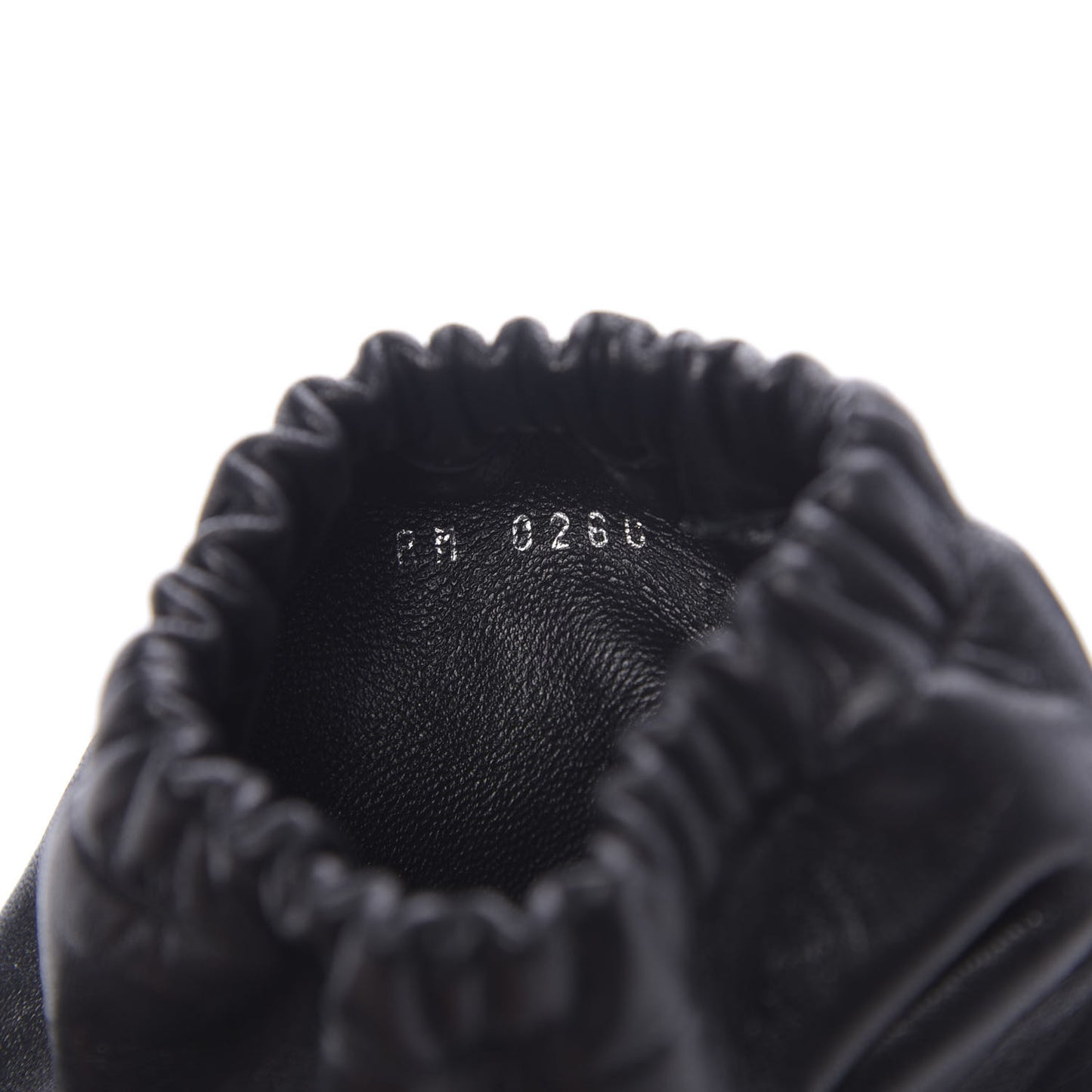 Calfskin Snakeskin Embossed ID Scrunch Bootie 37 Black