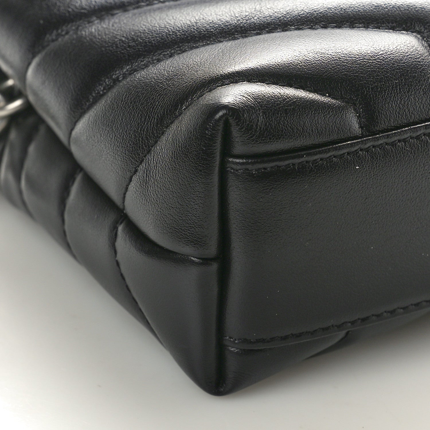 Saint Laurent Calfskin Y Quilted Monogram Toy Loulou Crossbody Bag Black 9 of 11