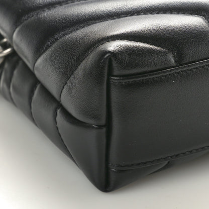 Saint Laurent Calfskin Y Quilted Monogram Toy Loulou Crossbody Bag Black 9 of 11