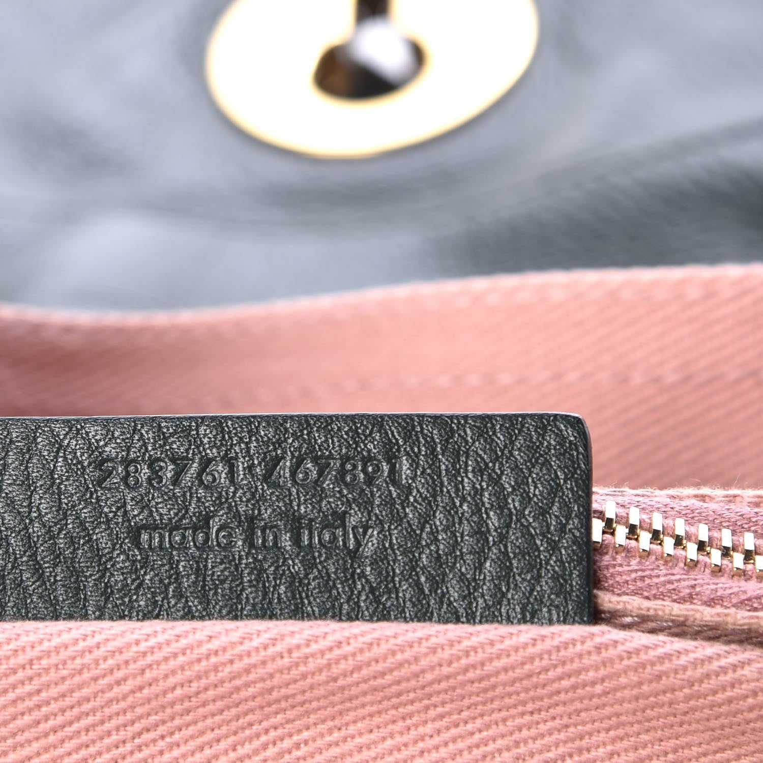 Saint Laurent Calfskin Canvas Small Muse Two Dark Green Pink 7 of 12