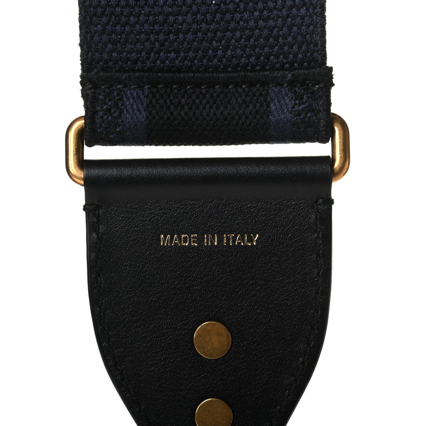 Canvas Embroidered Shoulder Strap Denim Blue