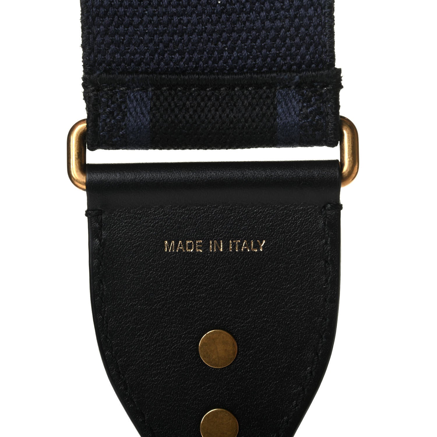 Christian Dior Canvas Embroidered Shoulder Strap Denim Blue 4 of 5