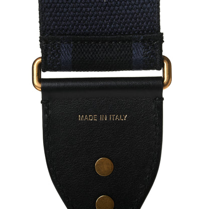 Christian Dior Canvas Embroidered Shoulder Strap Denim Blue 4 of 5