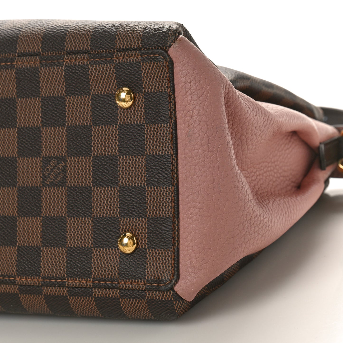 Cuir Taurillon Damier Ebene Normandy Magnolia