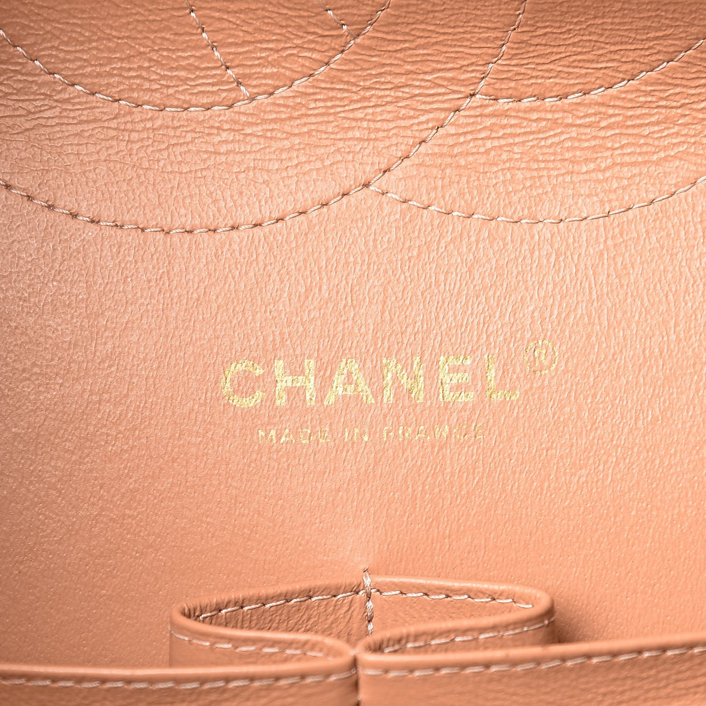 Caviar Quilted Jumbo Double Flap Beige Clair