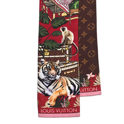 Louis Vuitton Silk Monogram Secret Jungle Bandeau Bordeaux 2 of 3