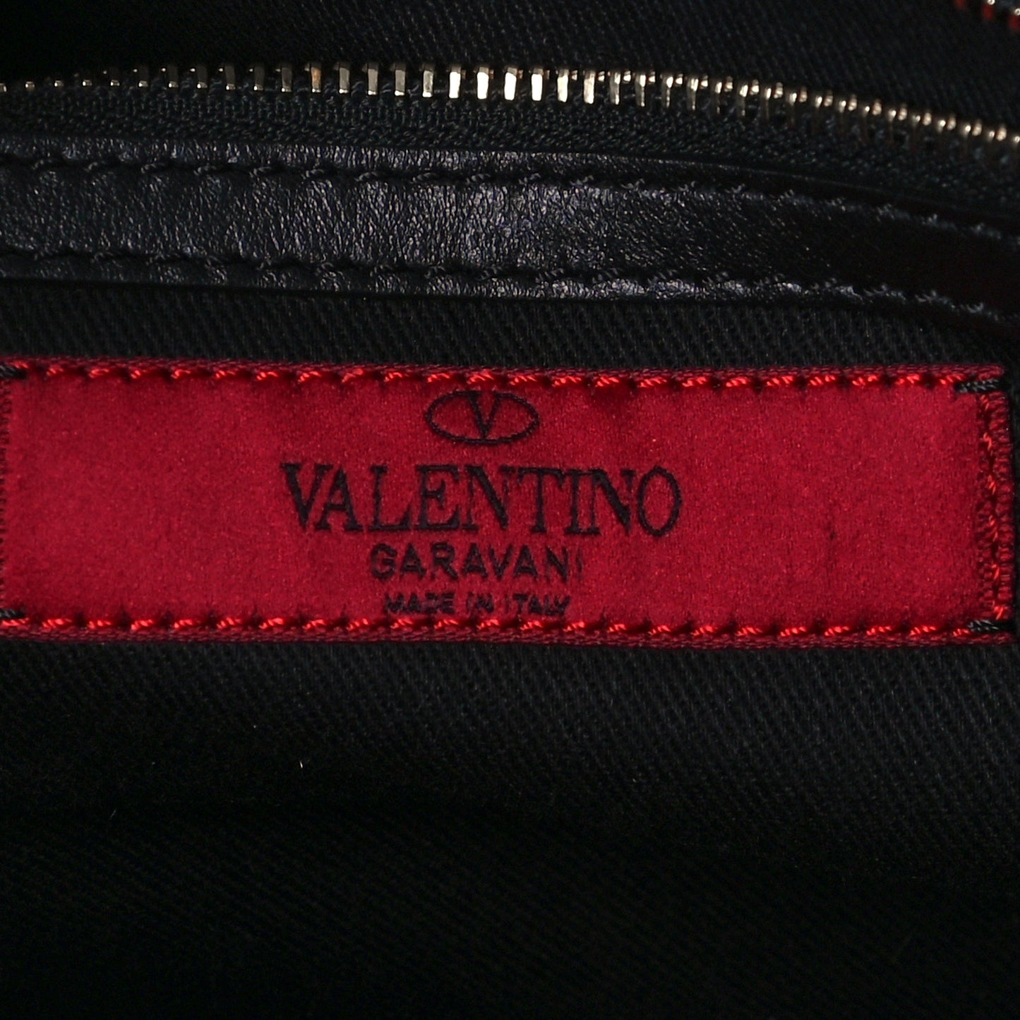 Vitello Rockstud Double Handle Tote Black