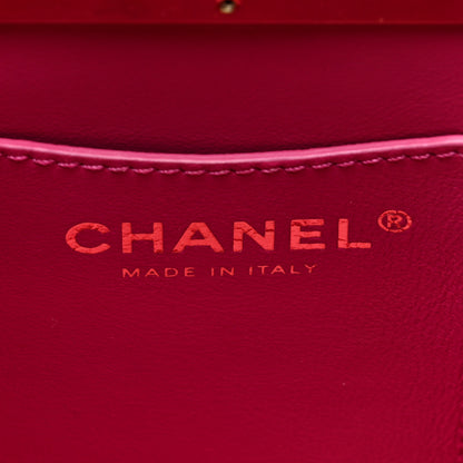 Chanel Tweed Quilted Small Vanity Case Fuchsia 6 of 10