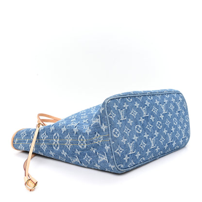 Louis Vuitton Monogram Denim Neo Neverfull MM Blue 4 of 10