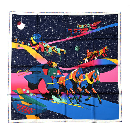 Hermes Silk Space Derby Scarf 90 Marine Rose Vif Multicolor 1 of 6