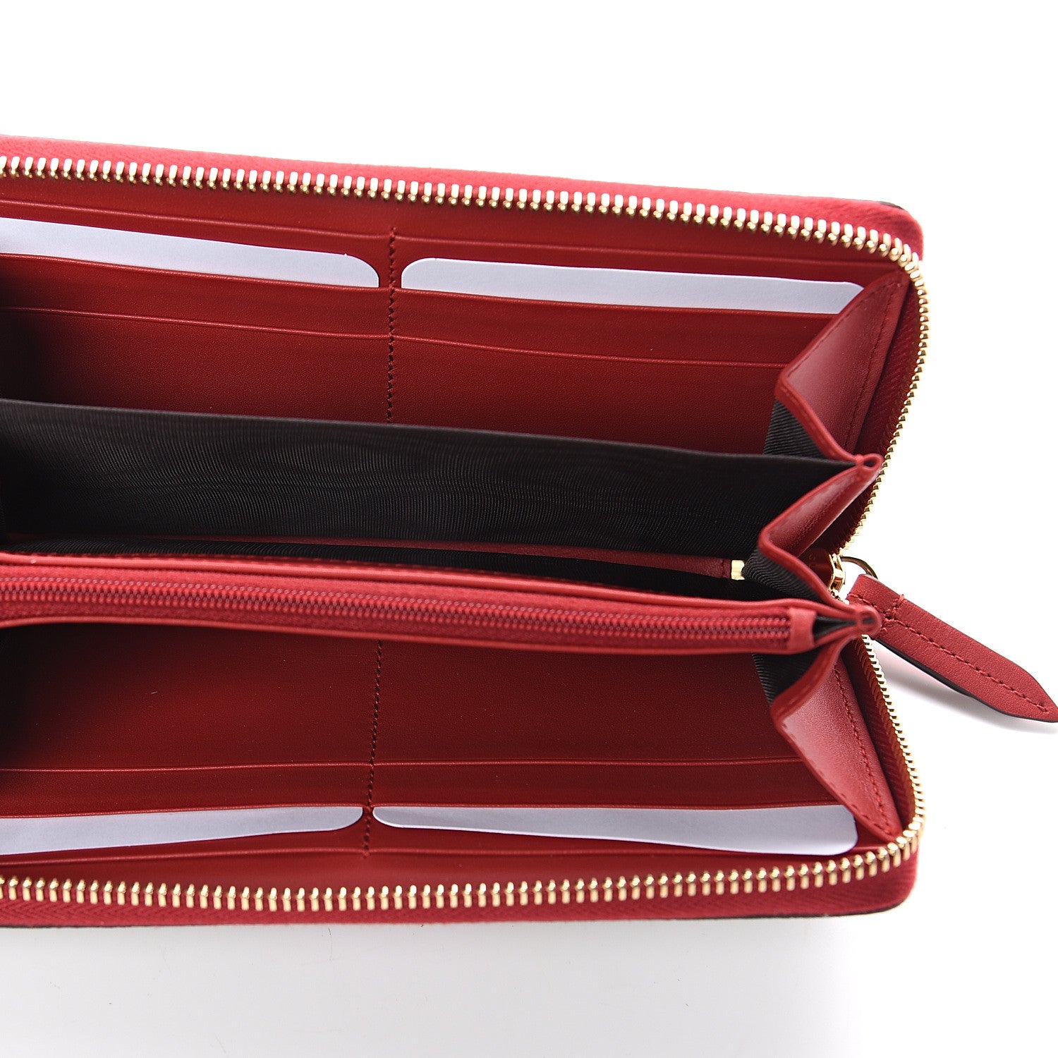 Gucci GG Supreme Monogram Bosco Patch Zip Around Wallet Beige Malva Hibiscus Red 4 of 5