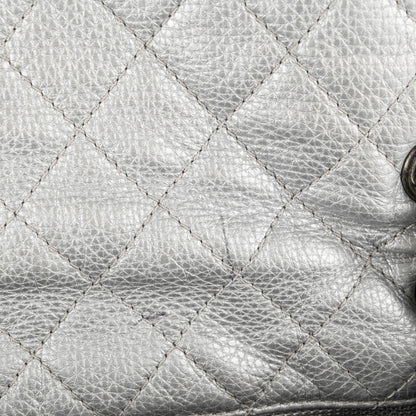 Chanel Metallic Calfskin XXL Travel Flap Bag Silver 8 of 8