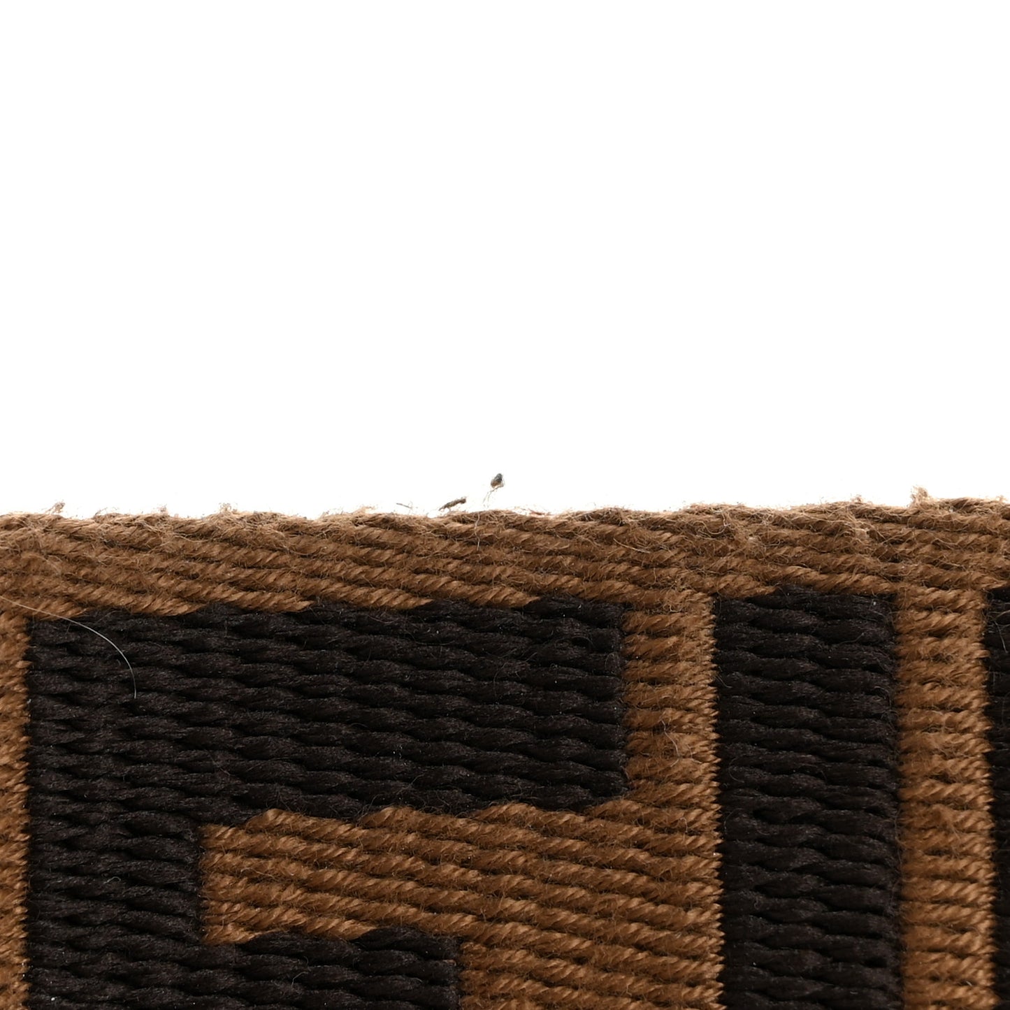 Jacquard Ribbon Vitello King FF Adjustable Strap You Fango Marrone Black