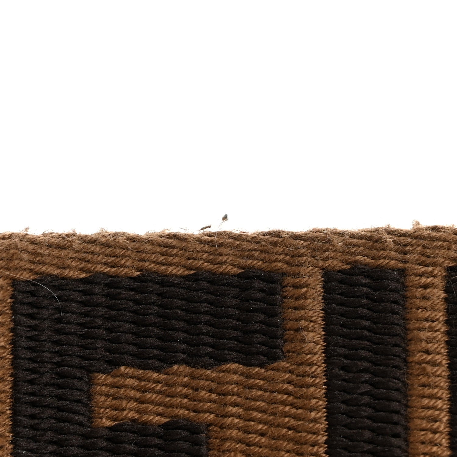Fendi Jacquard Ribbon Vitello King FF Adjustable Strap You Fango Marrone Black 7 of 8