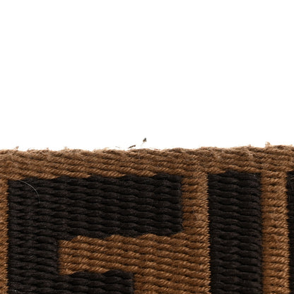 Fendi Jacquard Ribbon Vitello King FF Adjustable Strap You Fango Marrone Black 7 of 8