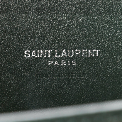 Saint Laurent Calfskin Crocodile Embossed Nano Sac De Jour Dark Green 7 of 12