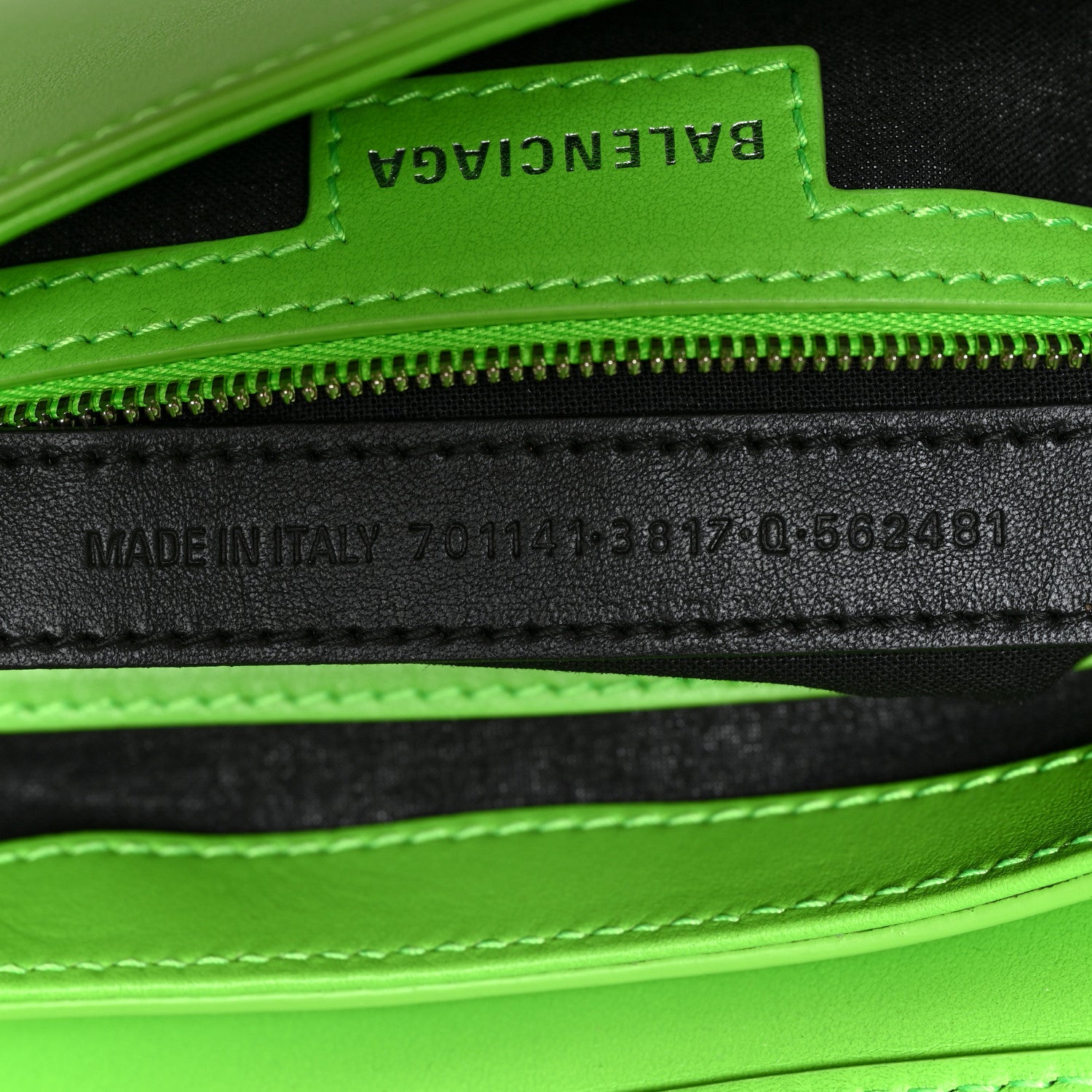Balenciaga Smooth Calfskin Small Lindsay Shoulder Bag Acid Green 7 of 10