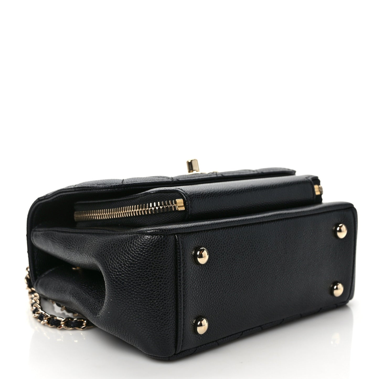 Caviar Quilted Small Business Affinity Flap Black