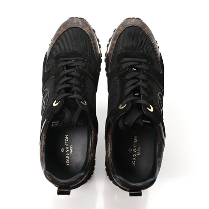 Louis Vuitton Suede Monogram Run Away Sneakers 38.5 Black 2 of 9