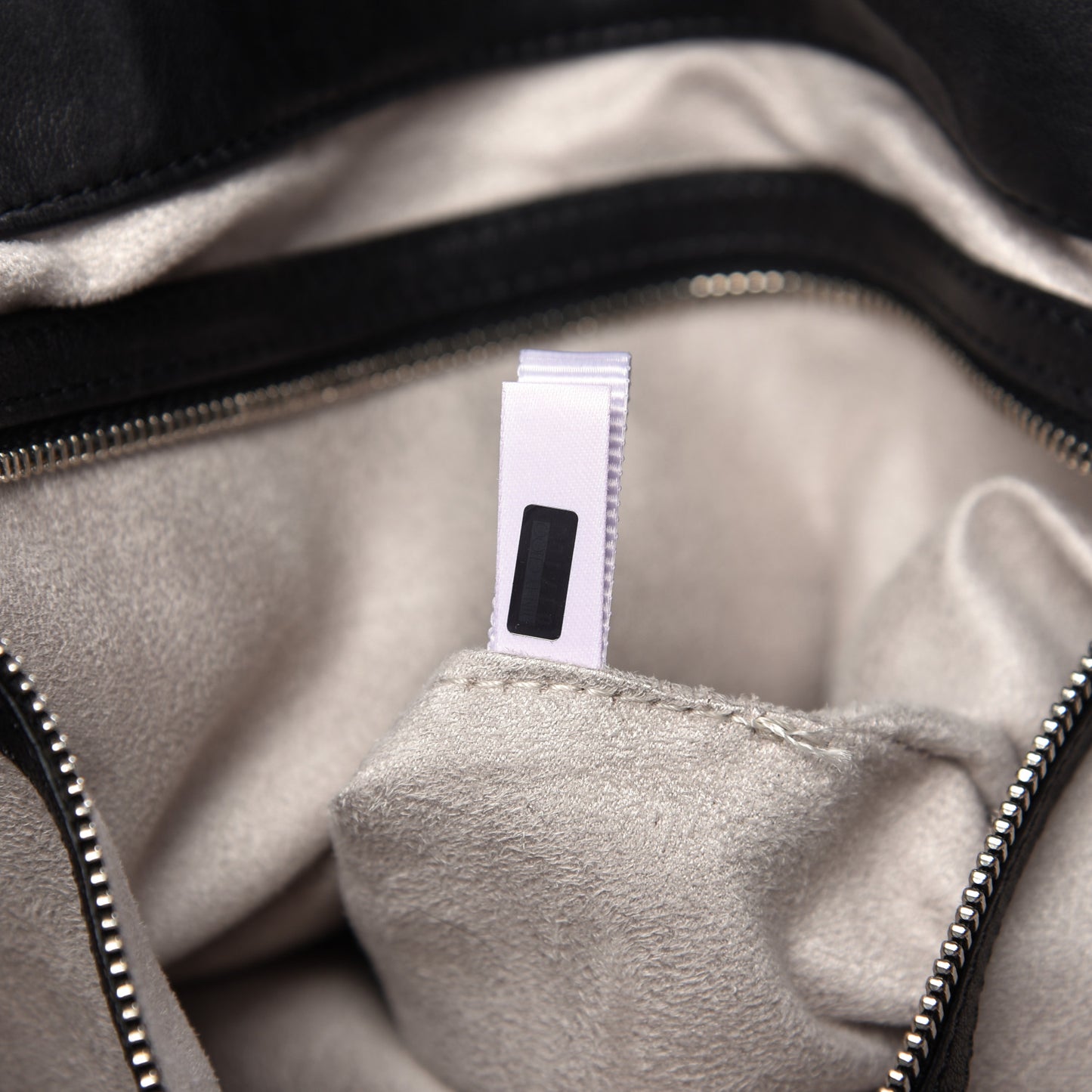 Lambskin Chain Embellished Blare Tote Black