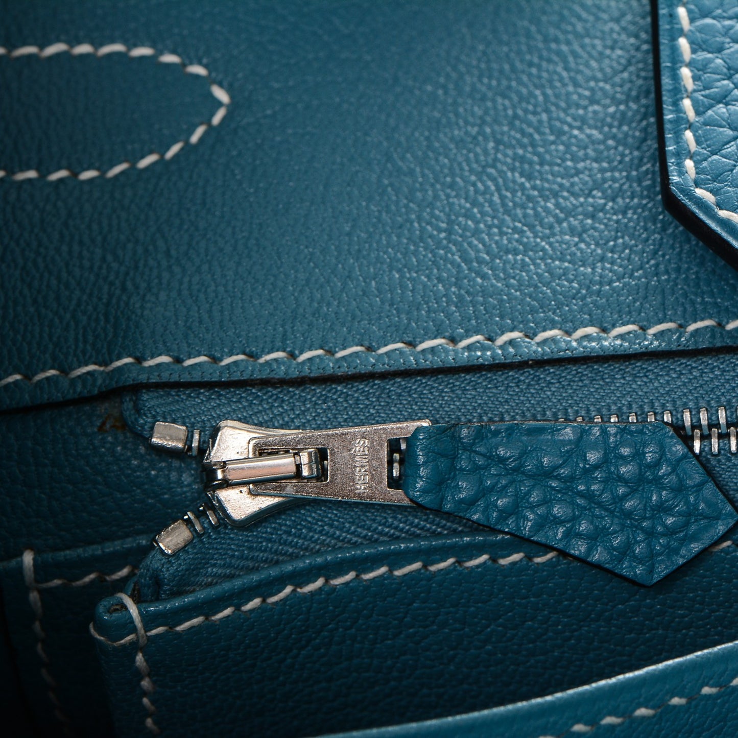 Taurillon Clemence Birkin 30 Blue Jean