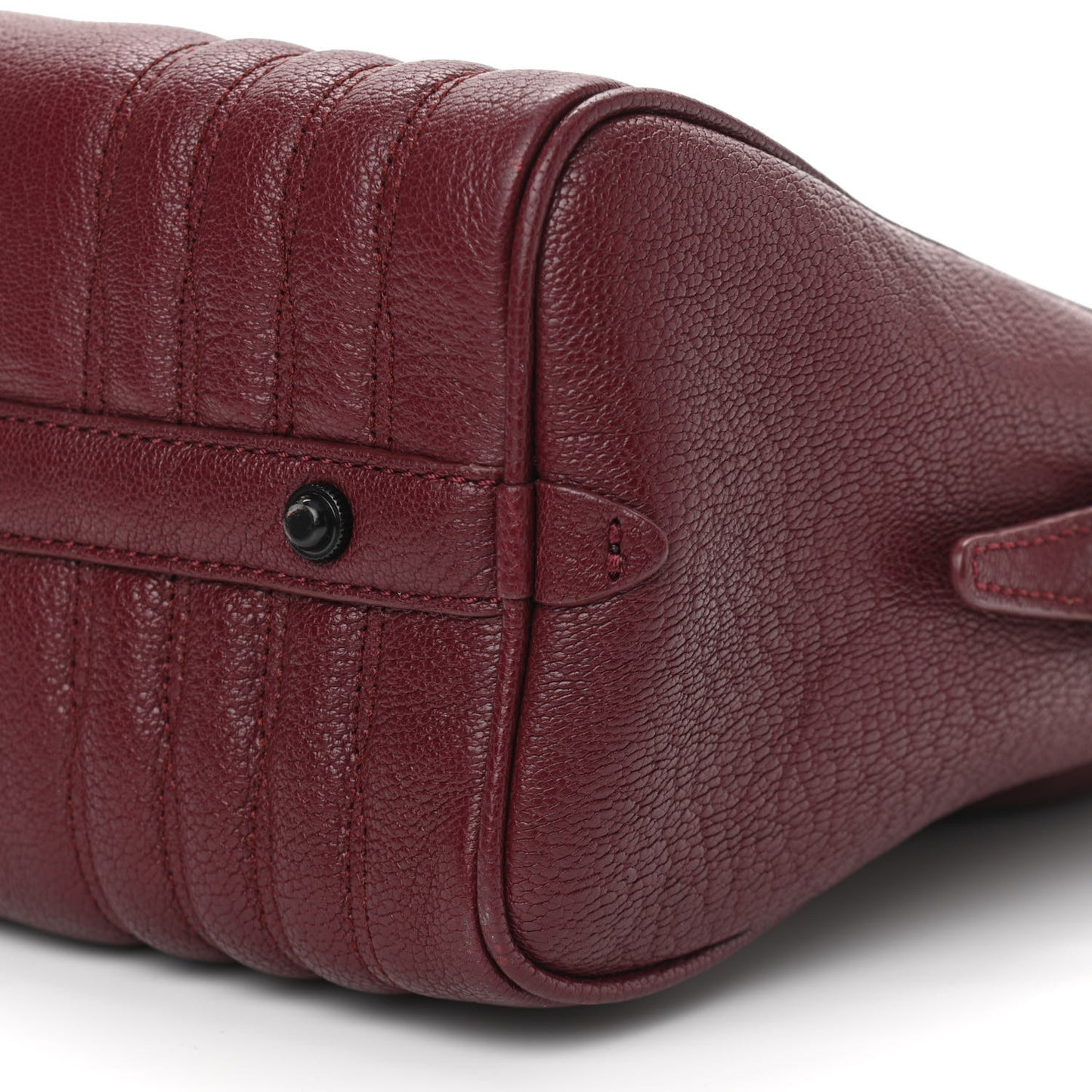 Grained Calfskin Small Ryder Satchel Burgundy