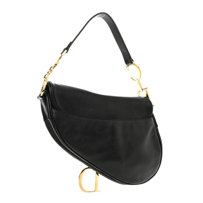 Christian Dior Shiny Goatskin Saddle Bag Black 3 of 11